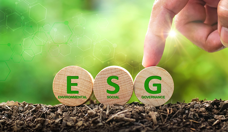 ESG concept of environmental, social and corporate governance impact investing. Ethical and sustainable investing business sustainable organizational development. Enhance ESG alignment of investments.