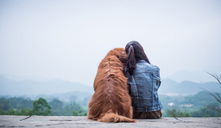 Girl and Golden Retriever