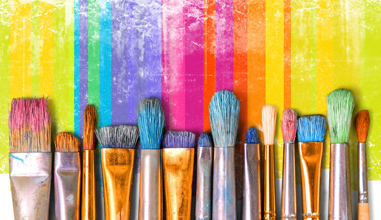 Paintbrush art paint creativity craft backgrounds exhibition