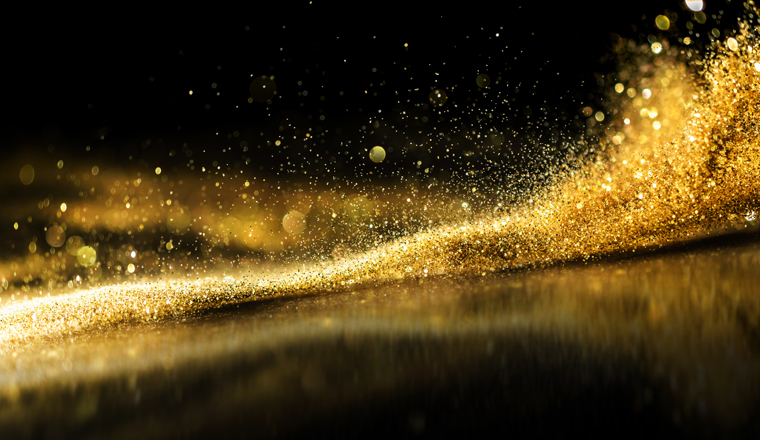 glitter lights grunge background, gold glitter defocused abstract Twinkly Lights Background.