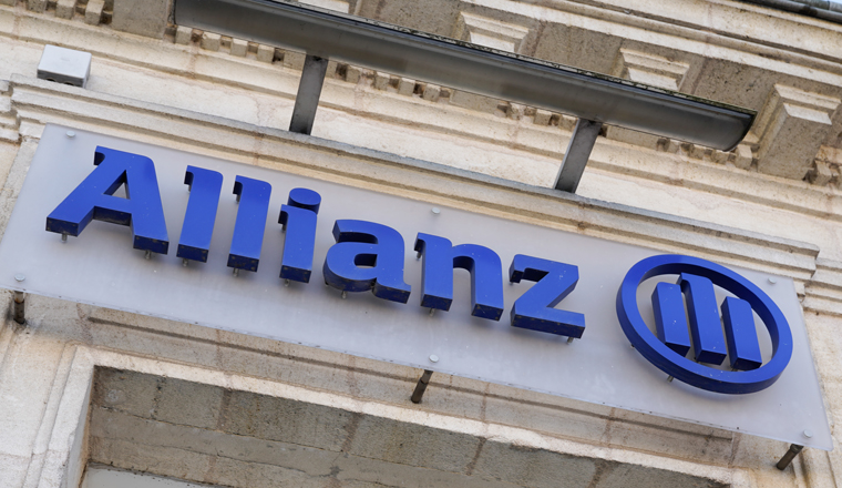 Bordeaux , Aquitaine / France - 11 13 2019 : allianz logo insurance sign store office brand financial services providers