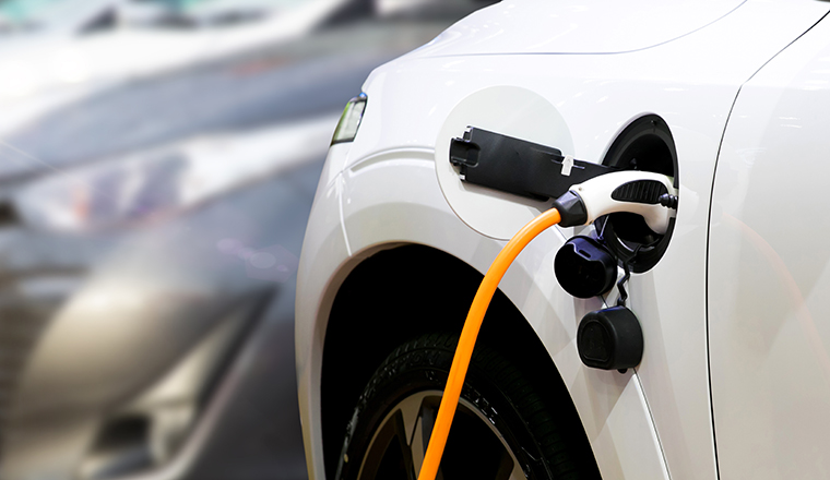 Loading energy of an electric car in Prague Czech republic