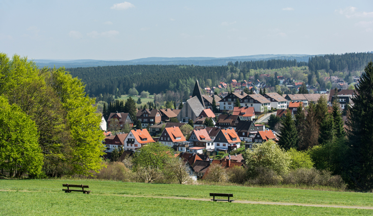 Blick auf Braunlage im Harz