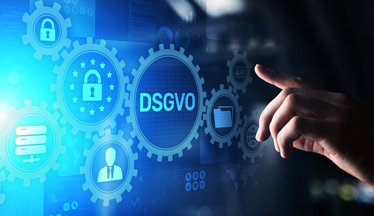 DSGVO, GDPR General data protection regulation european law cyber security personal information privacy concept on virtual screen.