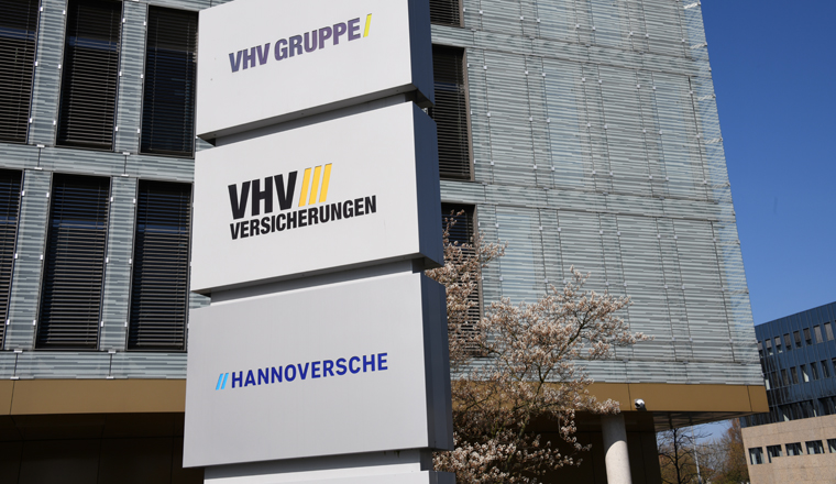 Hannover, Lower Saxony, Germany - April 5, 2020: Headquarters of VHV Group in Hanover, Germany -  VHV is a German insurance and reinsurance company