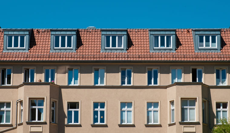 residential building facade, apartment house