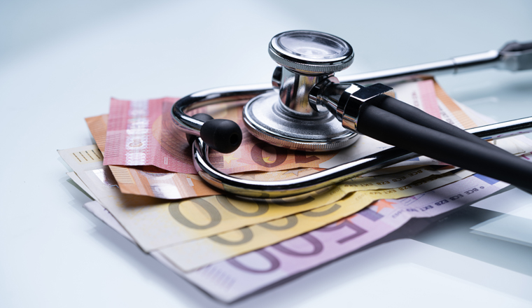 Health Care Money And Illness. Medical Stethoscope