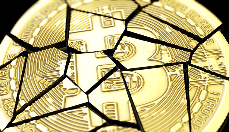 Symbolbild zum Thema Wertverlust beim Bitcoin