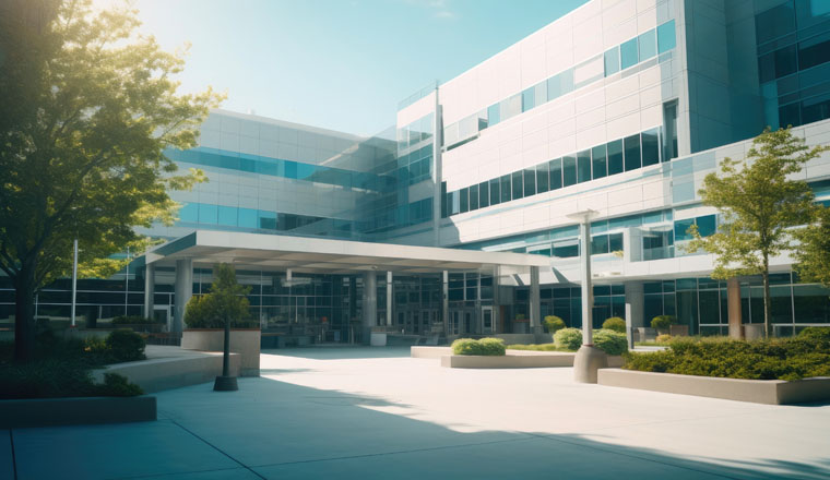 Architectural Elegance: Hospital Facade