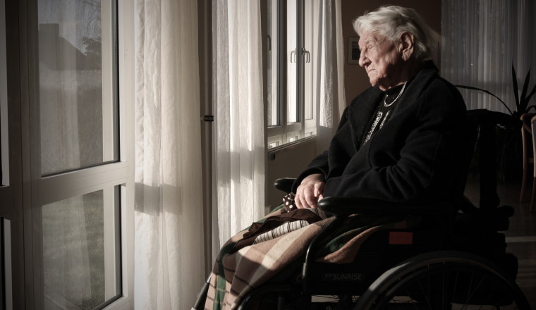 Rentnerin in einem Pflegeheim
