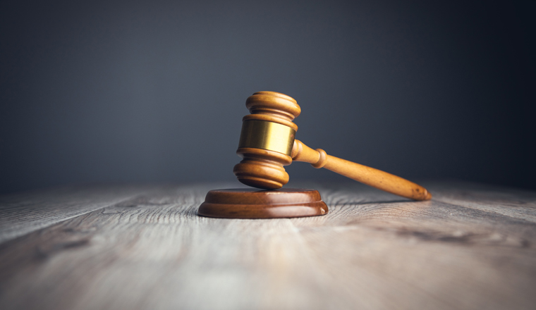 judge gavel on the wooden table background