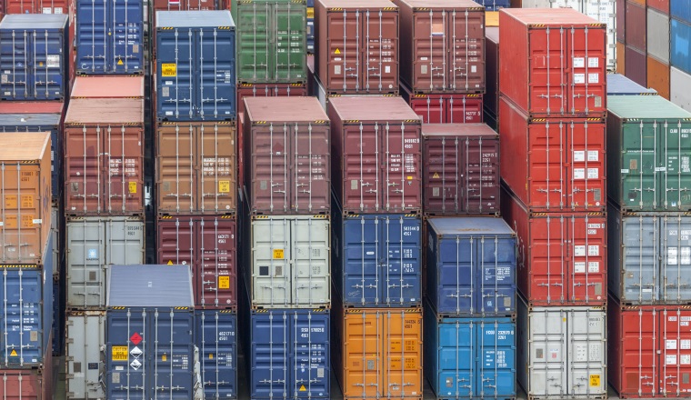 Containerterminal in Hamburg, Deutschland