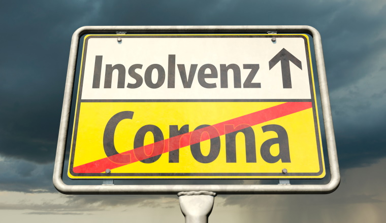 Insolvenz, Pleite, Corona, Coronakrise, Konkurs, bankrott, Wirtschaft, Wirtschaftskrise, Rezession, Coronavirus, Pleitewelle, Einzelhandel, Insolvenzen, Gastronomie, Kleinunternehmer, Gastgewerbe, Gewerbe, Unternehmer, Hotelgewerbe, Covid-19, Firmen, Unternehmen, Firma, Deutschland, Firmenpleiten, Unternehmer, Shutdown, Hinweis, Illustration, zahlungsunfähig, Corona-Krise, Wort, Geschäfte, Coronapleite, Schild, Ortsschild, Symbolbild, Konzept, Hintergrund, Zukunft, symbolisch, News, Abbildung, bildlich, abstrakt, Banner, Headline, Header, überschuldet, Werbung