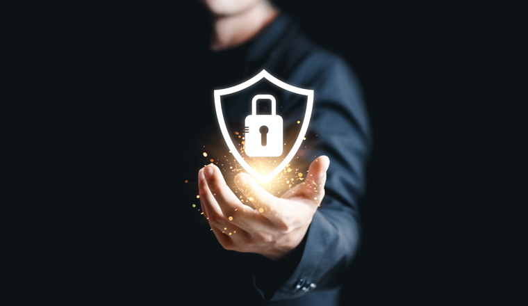 Concept of cyber security, information security and encryption, secure access to user's personal information, secure Internet access, cybersecurity.