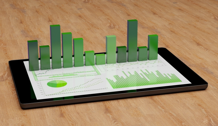Ökologische Analyse von Wachstum und Nachhaltigkeit auf Tablet Computer
