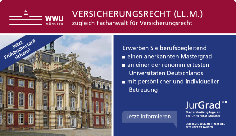 Berufsbegleitender Masterstudiengang VERSICHERUNGSRECHT