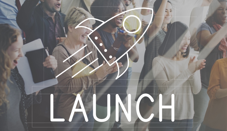 Rocket Ship Launch Graphic Concept