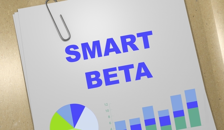 3D illustration of 'SMART BETA' title on business document. Business concept.