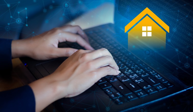 Real estate agency online keyboard Real Estate computer