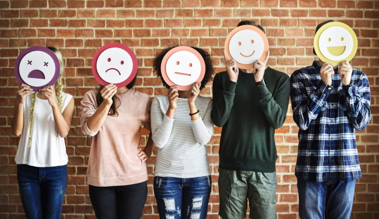 Cute portrayal of a range of different emotions