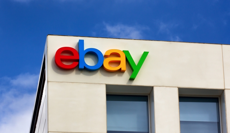 SAN JOSE, CA/USA - MARCH 1, 2014:  Ebay Corporate Headquarters Sign. eBay Inc. is an American multinational internet consumer-to-consumer corporation, headquartered in San Jose, California.