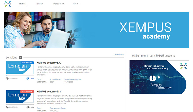 XEMPUS academy – Werden Sie zum Experten für bAV und bKV
