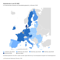 So viel kostete 2025 eine Stunde Arbeit in der Versicherungsbranche